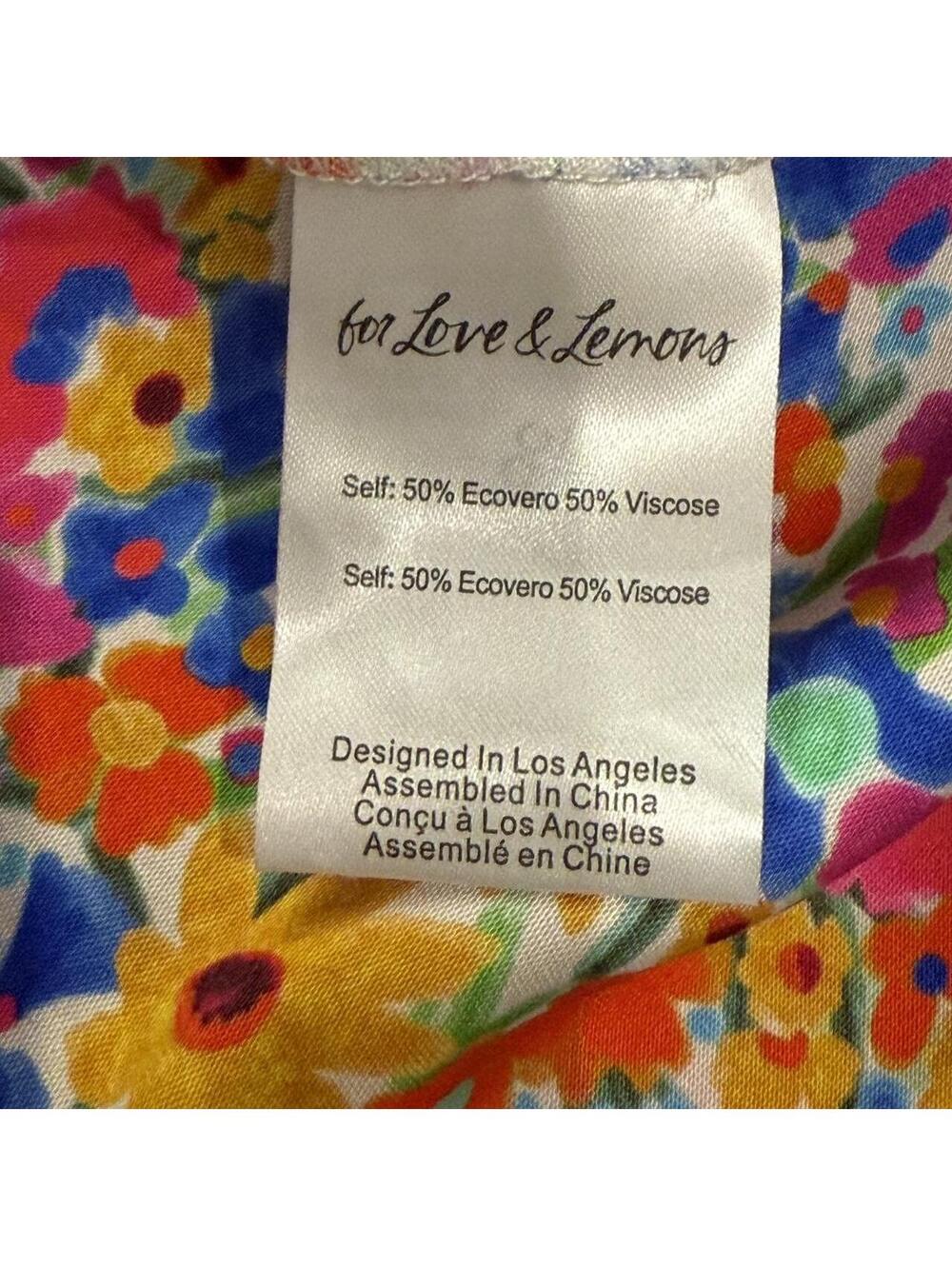 For Love & Lemons Sasha Mini Dress Dizzy Floral NWT - Picture 5 of 8